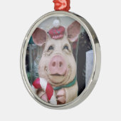 CHRISTMAS ****PIGGIE-ORNATION**** SILBERNES ORNAMENT (Links)