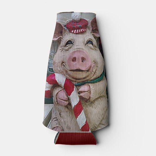 CHRISTMAS PIGGY FLASCHE COOLER/GEMÜTLICH INSULTIER FLASCHENKÜHLER (Vorderseite)