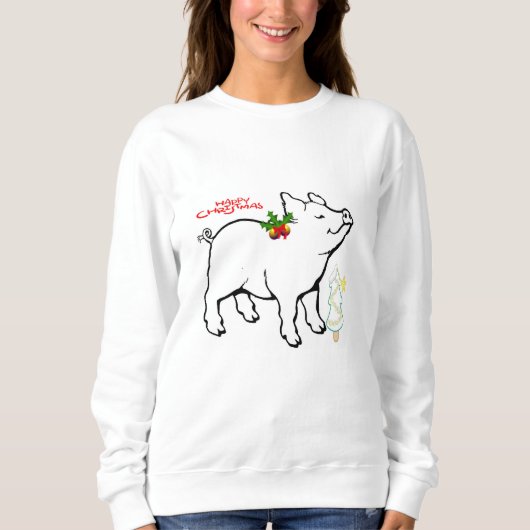"CHRISTMAS PIGGY" FRAUENSCHIRM SWEATSHIRT (Vorderseite)