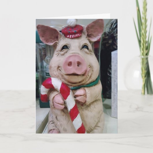 CHRISTMAS PIGGY HOLIDAY WISHES FEIERTAGSKARTE (Vorderseite)