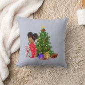 Christmas Pillow Dackel Afrikanisches amerikanisch Kissen (Decke)