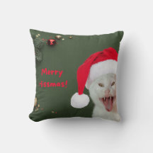Christmas Pillow Merry Hissmas wünscht