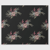 Christmas Pine Black Geschenkpapier (Flach)
