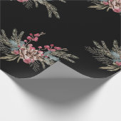 Christmas Pine Black Geschenkpapier (Ecke)