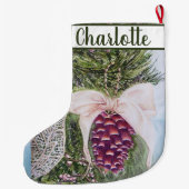 Christmas Pine Cone Großer Weihnachtsstrumpf (Rückseite)