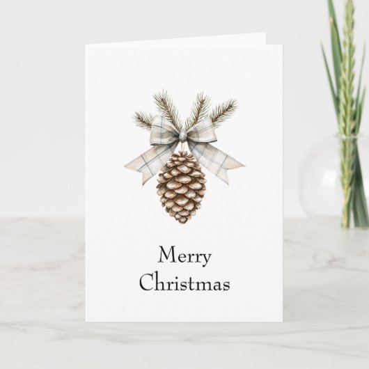 Christmas Pine Cone Karte (Vorderseite)