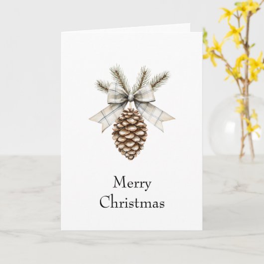 Christmas Pine Cone Karte (Gelbe Blume)