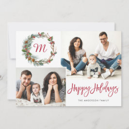 Christmas Pine Cones 2 FOTOS Collage Gruß Feiertagskarte