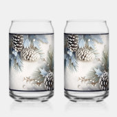 Christmas Pine Cones Holly Pine Branch Snow Dosenglas (Rückseite)