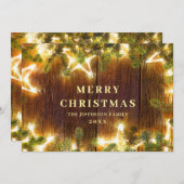 Christmas Pine Cones Rustic Gruß Feiertagskarte (Vorne/Hinten)