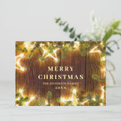 Christmas Pine Cones Rustic Gruß Feiertagskarte (Stehend Vorderseite)