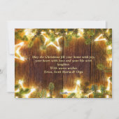 Christmas Pine Cones Rustic Gruß Feiertagskarte (Rückseite)