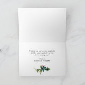 Christmas Pine Cones Rustic Gruß Feiertagskarte (Innenseite)