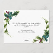 Christmas Pine Cones Rustic Gruß Feiertagskarte (Rückseite)