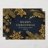 Christmas Pine Cones Rustic Gruß Feiertagskarte (Vorne/Hinten)