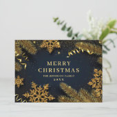 Christmas Pine Cones Rustic Gruß Feiertagskarte (Stehend Vorderseite)