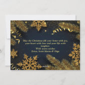 Christmas Pine Cones Rustic Gruß Feiertagskarte (Rückseite)