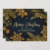 Christmas Pine Cones Rustic Gruß Feiertagskarte (Vorne/Hinten)