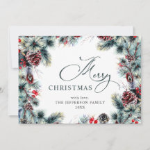 Christmas Pine Cones Rustic Gruß