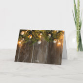 Christmas Pine Cones Rustic Gruß Feiertagskarte (Rückseite)