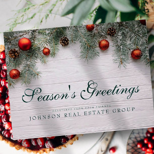 Christmas Pine Cones   Season's Greeting Postkarte