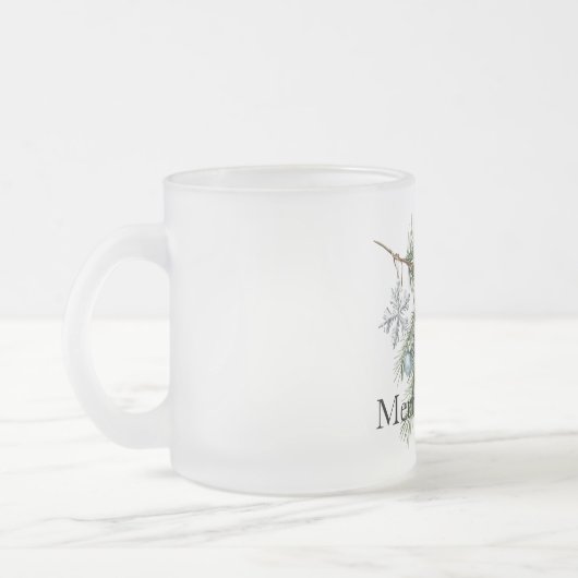 Christmas Pine Tree Branches Blue White Ornaments Mattglastasse (Links)