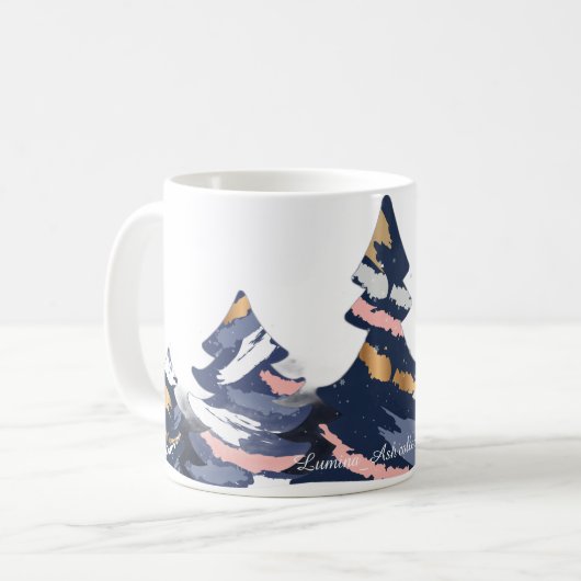 Christmas Pine Tree Kaffeetasse (Vorderseite Links)
