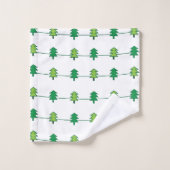 Christmas Pine Trees Simple Elegante Badhandtuch Set (Waschlappen)