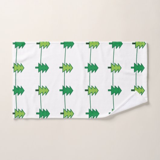 Christmas Pine Trees Simple Elegante Badhandtuch Set (Handtuch)