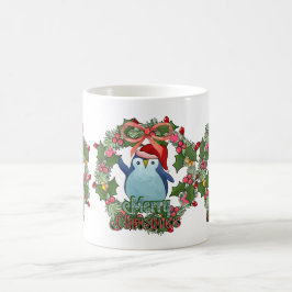 CHRISTMAS PINGUIN MIT SCHLAG KAFFEETASSE