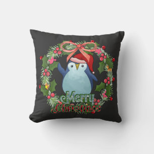 CHRISTMAS PINGUIN MIT SCHLAG KISSEN