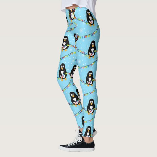 Christmas Pinguin Pattern Leggings (Links)