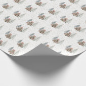 Christmas Pink and Green Brushstroke Geschenkpapier (Ecke)