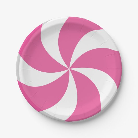 CHRISTMAS PINK CANDY PAPPTELLER (Vorderseite)