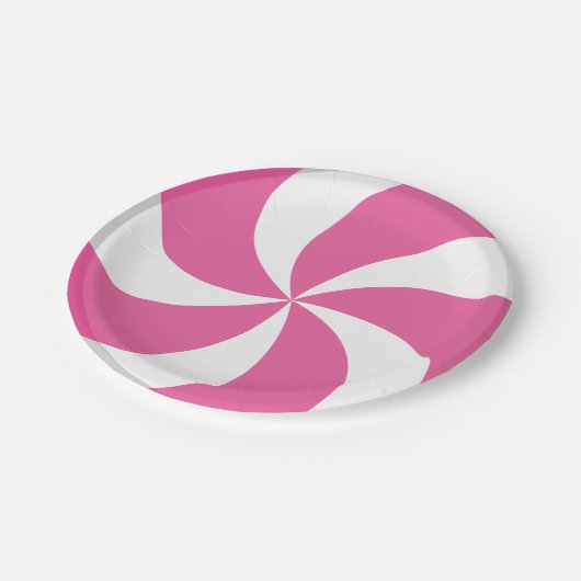 CHRISTMAS PINK CANDY PAPPTELLER (Schrägansicht)