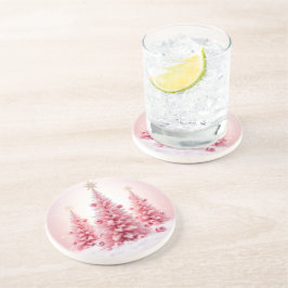Christmas Pink Coasters Getränkeuntersetzer