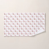 Christmas Pink Flamingo Badhandtuch Set (Handtuch)