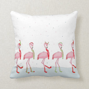 Christmas Pink Flamingo  Kissen