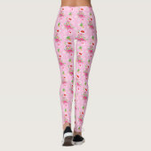 Christmas Pink Flamingo Muster Leggings (Rückseite)