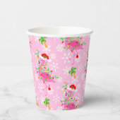 Christmas Pink Flamingo Muster Pappbecher (Links)