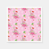 Christmas Pink Flamingo Muster Serviette (Vorderseite)
