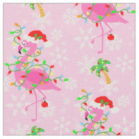 Christmas Pink Flamingo Muster