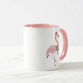 Christmas Pink Flamingo Tasse (VorderseiteRechts)