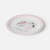 Christmas Pink Girl Baby Dusche Pappteller (Schrägansicht)