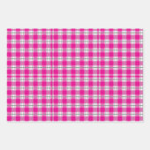 Christmas Pink Kariert Tartan Geschenkpapier Set (Vorderseite 2)