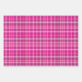 Christmas Pink Kariert Tartan Geschenkpapier Set (Vorderseite)