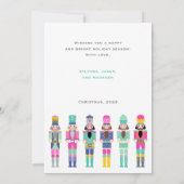 CHRISTMAS PINK NUTCRACKER FOTO GREETCARD EINLADUNG (Rückseite)