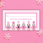 CHRISTMAS PINK NUTCRACKER GIFT STICKER ADRESSAUFKLEBER