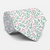 Christmas Pink Pattern Neck Tie Krawatte (Gerollt)