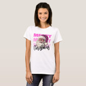 Christmas Pink Santa Leopard Tshirt (Vorne ganz)